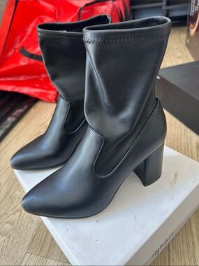 Black Women's High Heel Ankle Boots